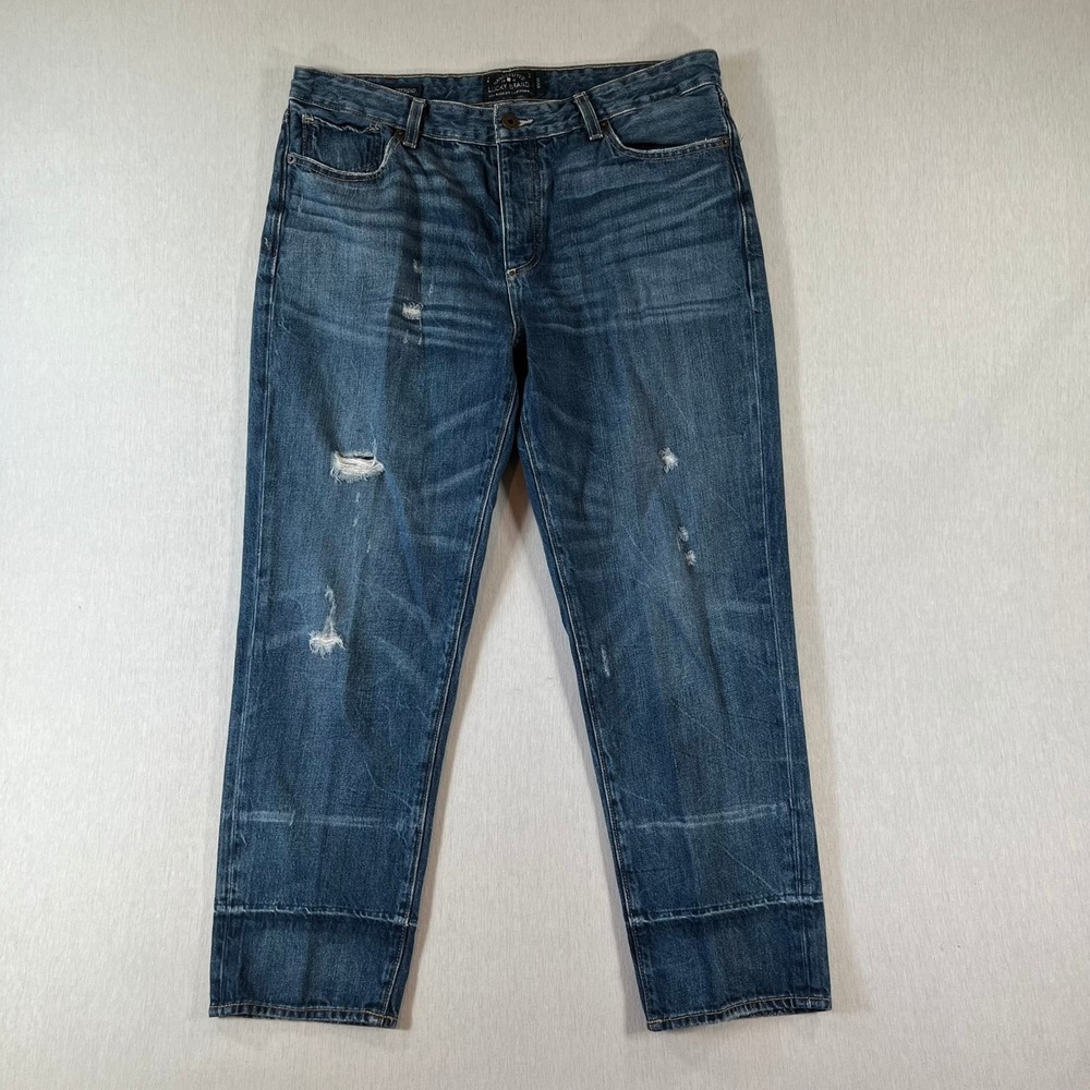 Lucky Brand Sienna Slim Boyfriend Jeans 10/30 Badlands Distressed Button Fly